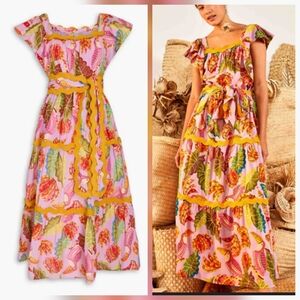 Farm Rio Lilac Bananas Maxidress